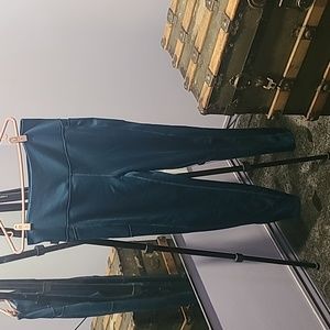 𝅺EUC Spyder Dark Teal Leggings, Size L, thick leggings, pockets